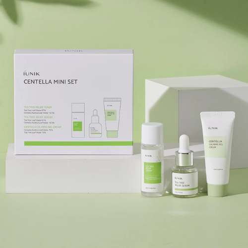 ست مینی مراقبت از پوست IUNIK با فرمول سنتلا مناسب پوست های مستعد جوش